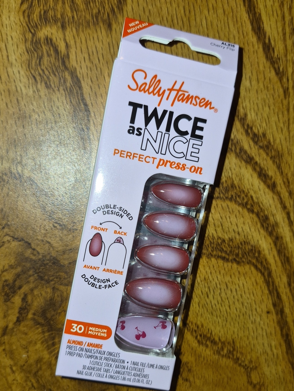 Twice as Nice Perfect Press-On Nails in Pink Almond Sally Hansen Nwt